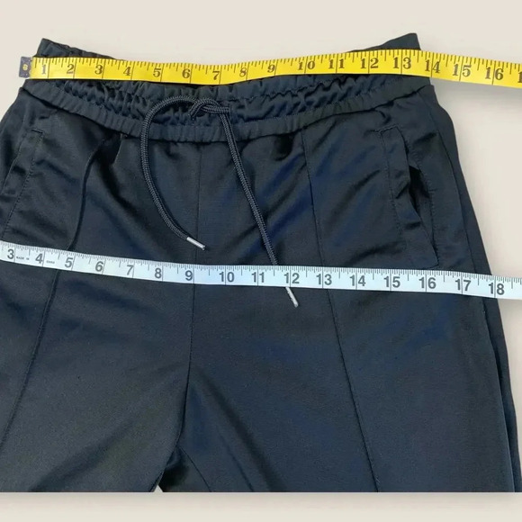 Monki Jogger Track Sweatpants High Rise Waist Size XS Black Pintucked Cuff Ankle - Picture 10 of 13